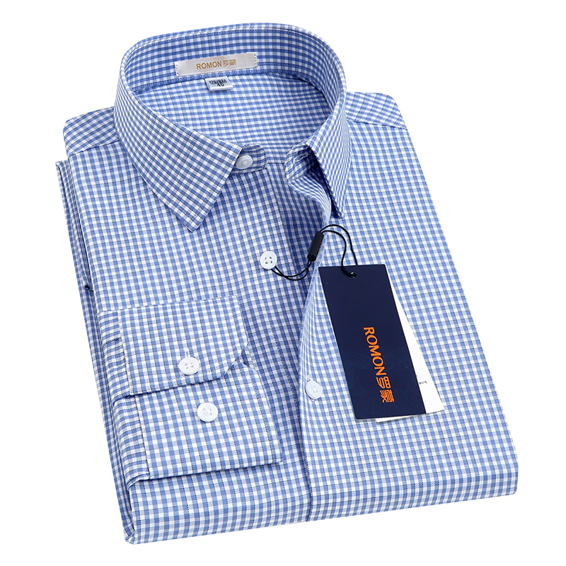ROMON 200-Thread Count Short Sleeve Men's Dress Shirt