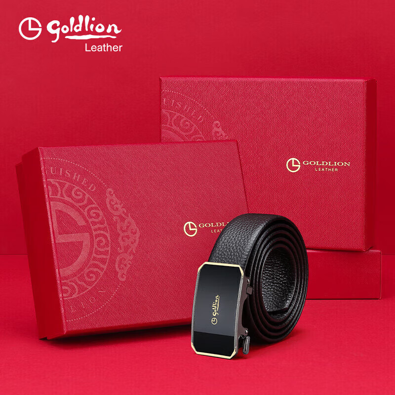 goldlion mens leather automatic buckle belt