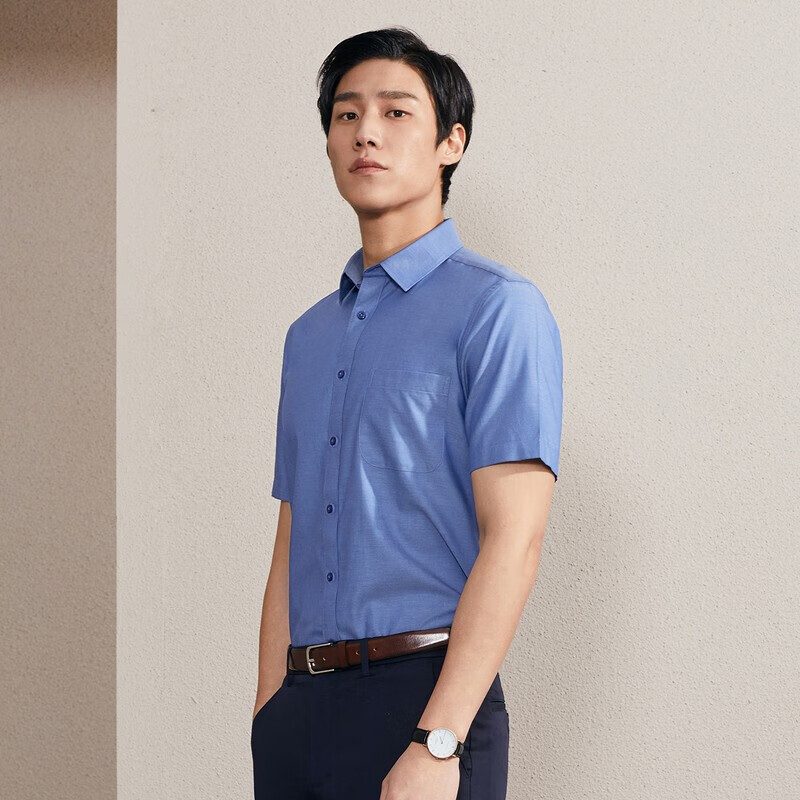 YOUNGOR 2026 Cotton Wrinkle-Free Shirt Blue 40