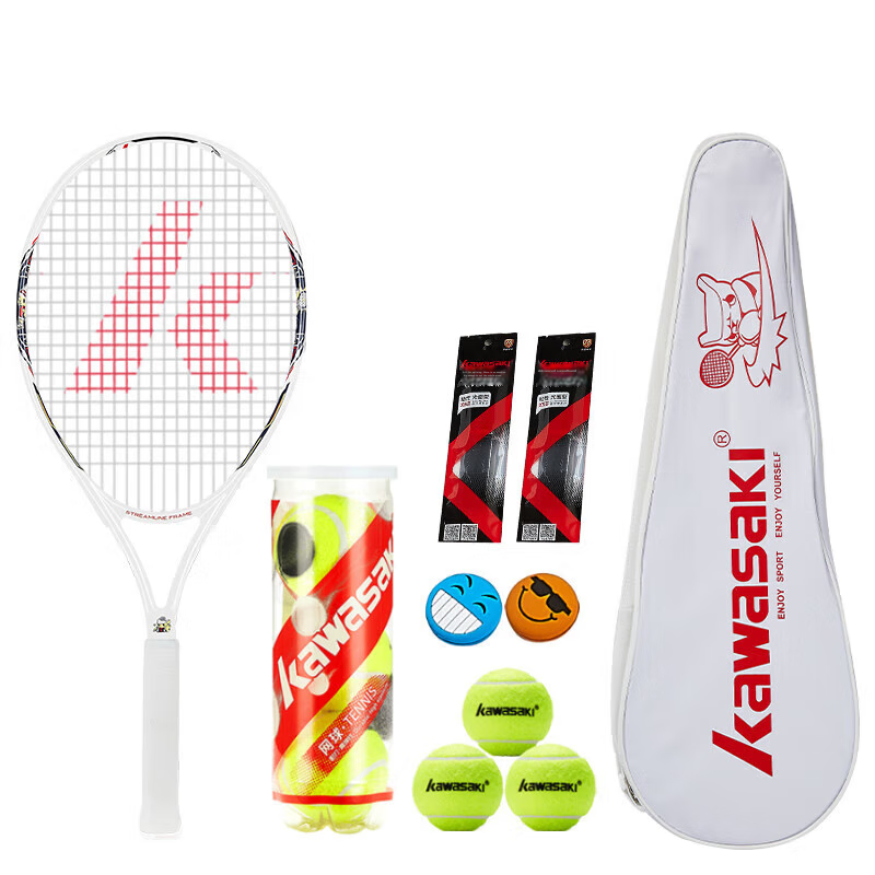 KAWASAKI Children's Tennis Racket, 21 Inches for Ages 5-7