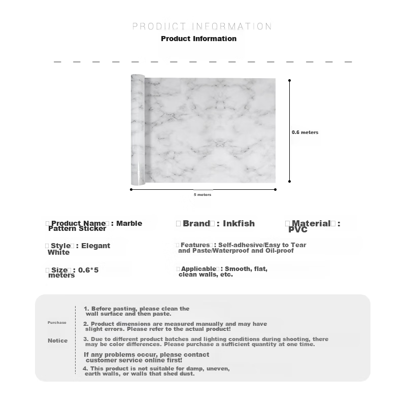 Modouyu Kitchen Oil-Proof Sticker - Elegant White
