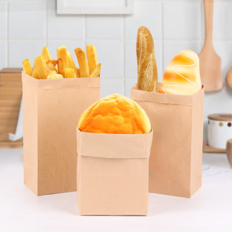 TaTanice Oil-Resistant Kraft Paper Bags for Food Storage