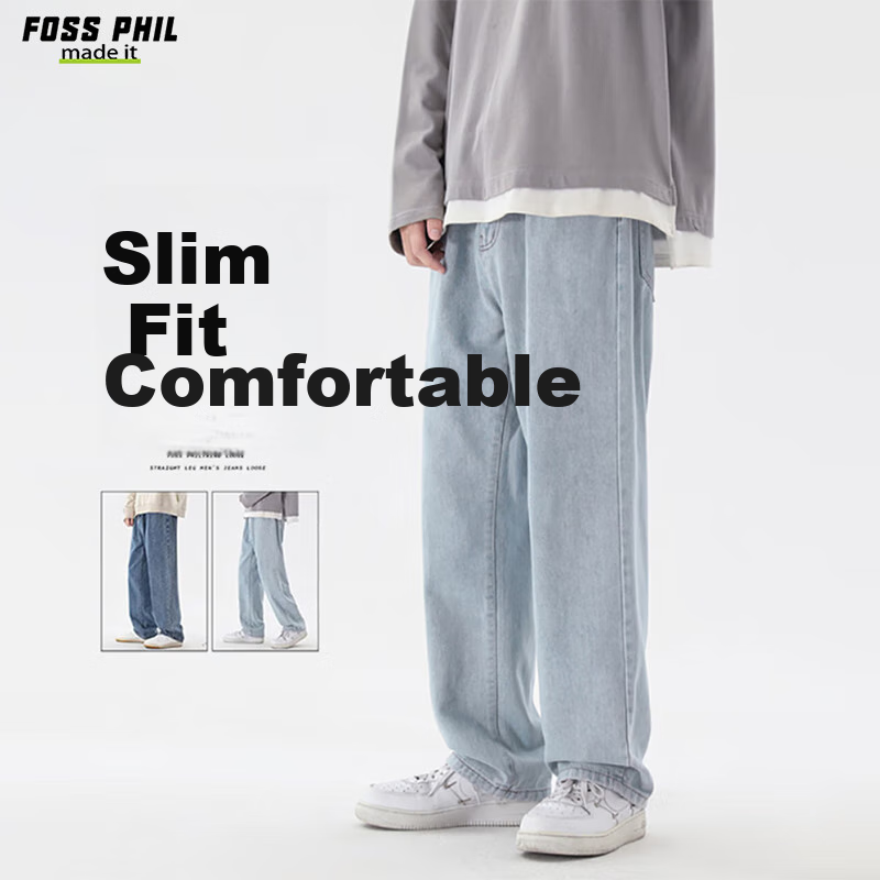 Foss Phil Light Blue Loose Fit Jeans