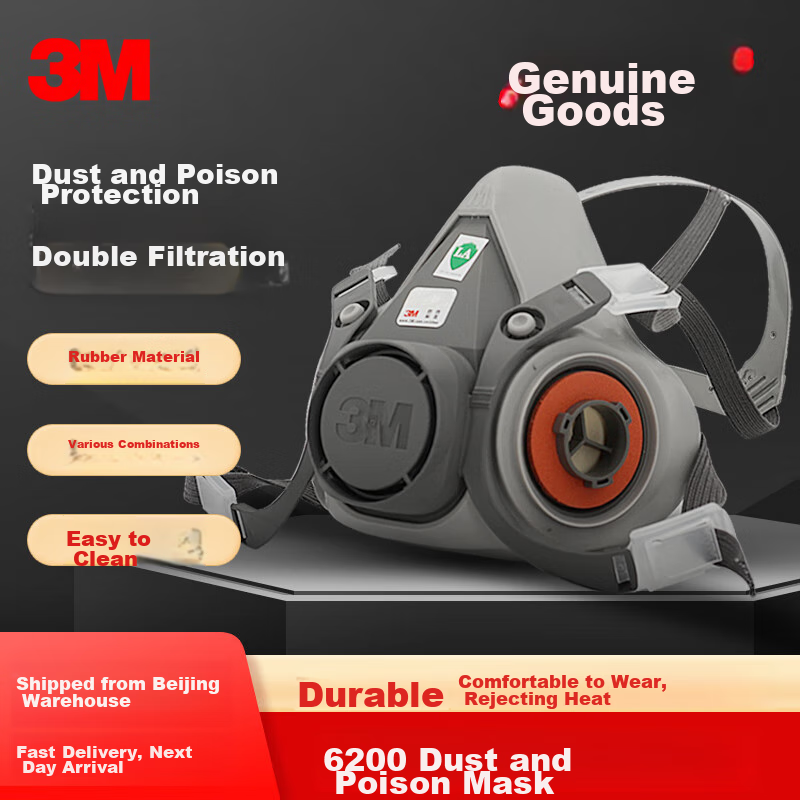 3M 6200 Gas Mask for Paint & Toxic Gases