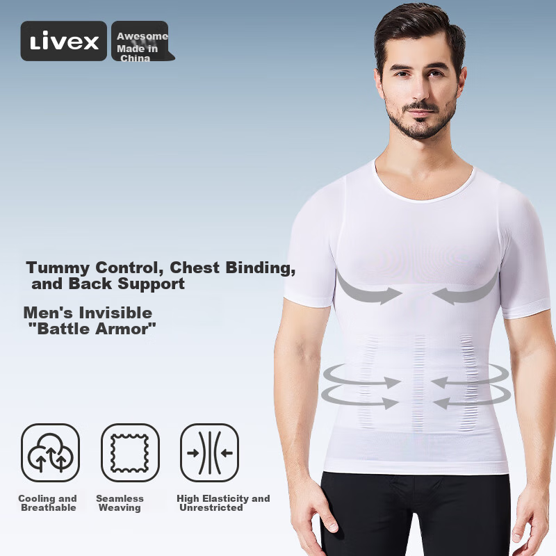 Livex Men's Tummy Control Shaping Shirt