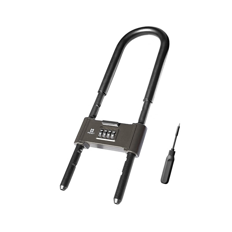 RESET U-Shaped Glass Door Lock with Password Recovery