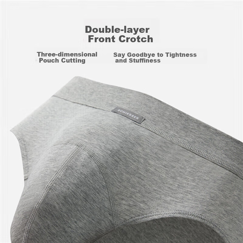 Schiesser Men's Cotton Mid-Rise Breathable Underwear 2-Pack