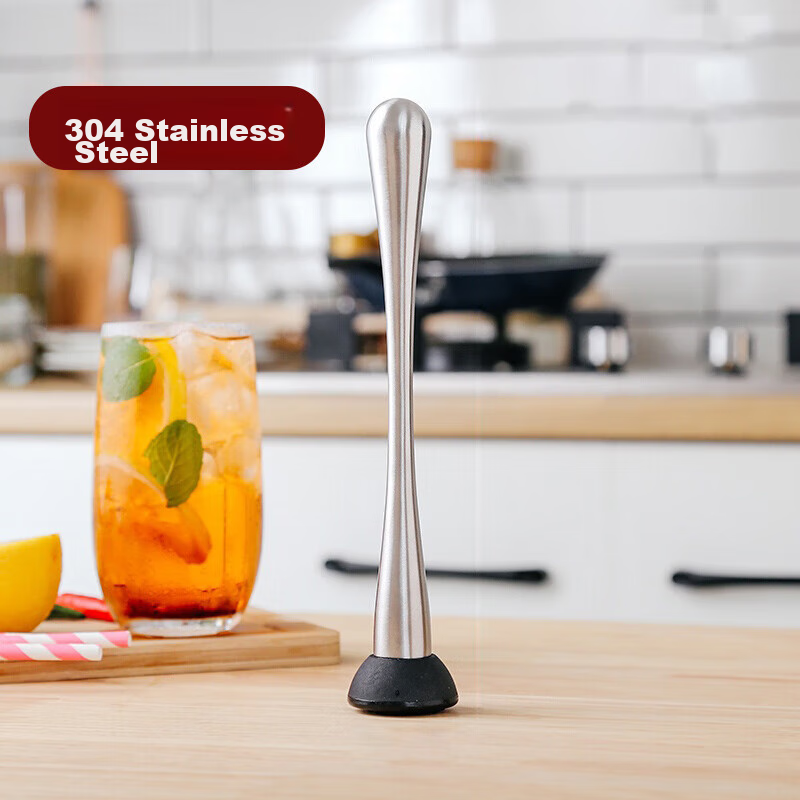 Quanshi 304 Stainless Steel Ice Crusher Mallet with Cocktail Shaker Tool