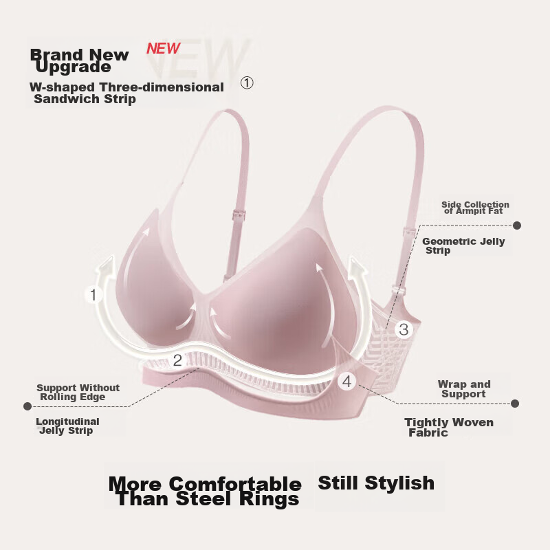 Ubras Women's Back Hook Soft Support Bra - Oat Milk, XL