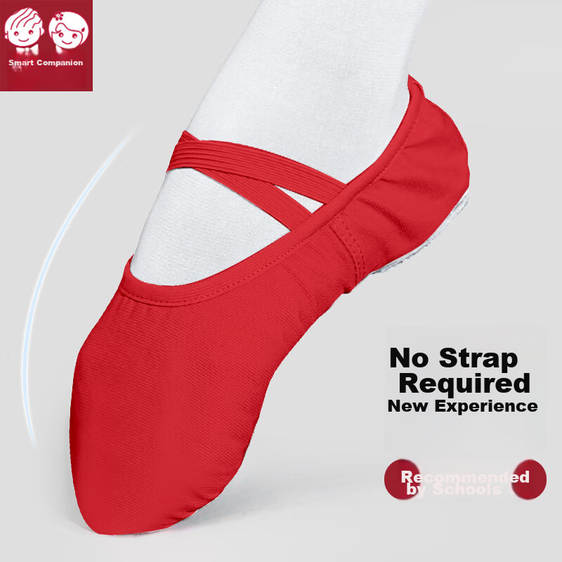 Zhiyouban Red Children's Dance Shoes for Ballet & Chinese Dance