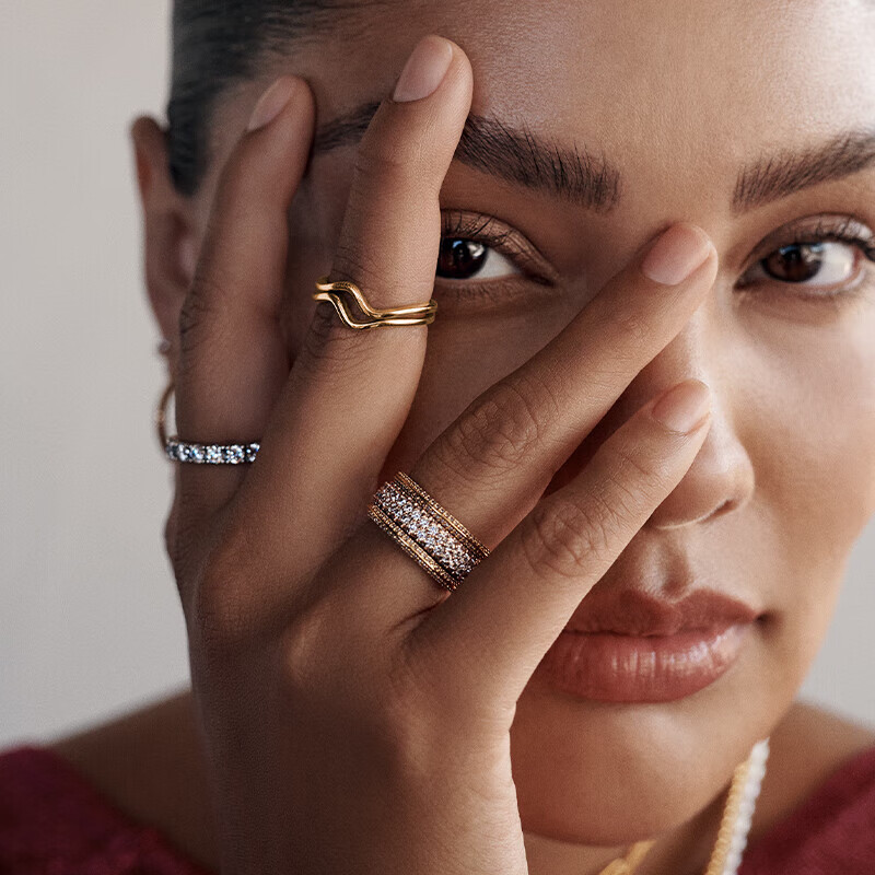 PANDORA Me Series Intricate Gold Stackable Ring