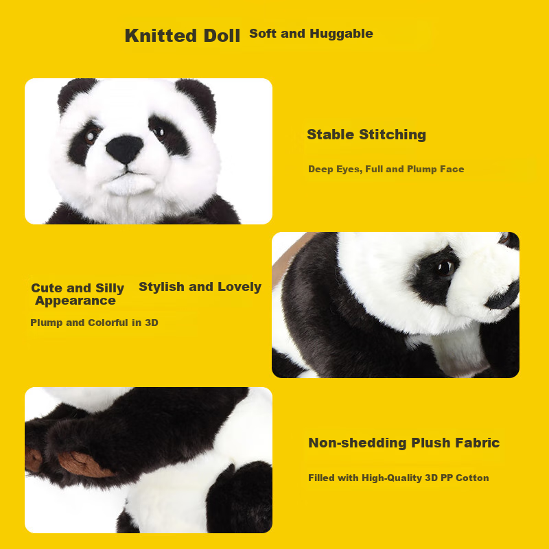 AI CAN Giant Panda Plush Toy with Parent-Child Interaction