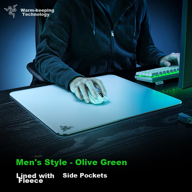 Razer Tempest Glass Gaming Mouse Pad – Premium Tempered Glass with Anti-Slip Base