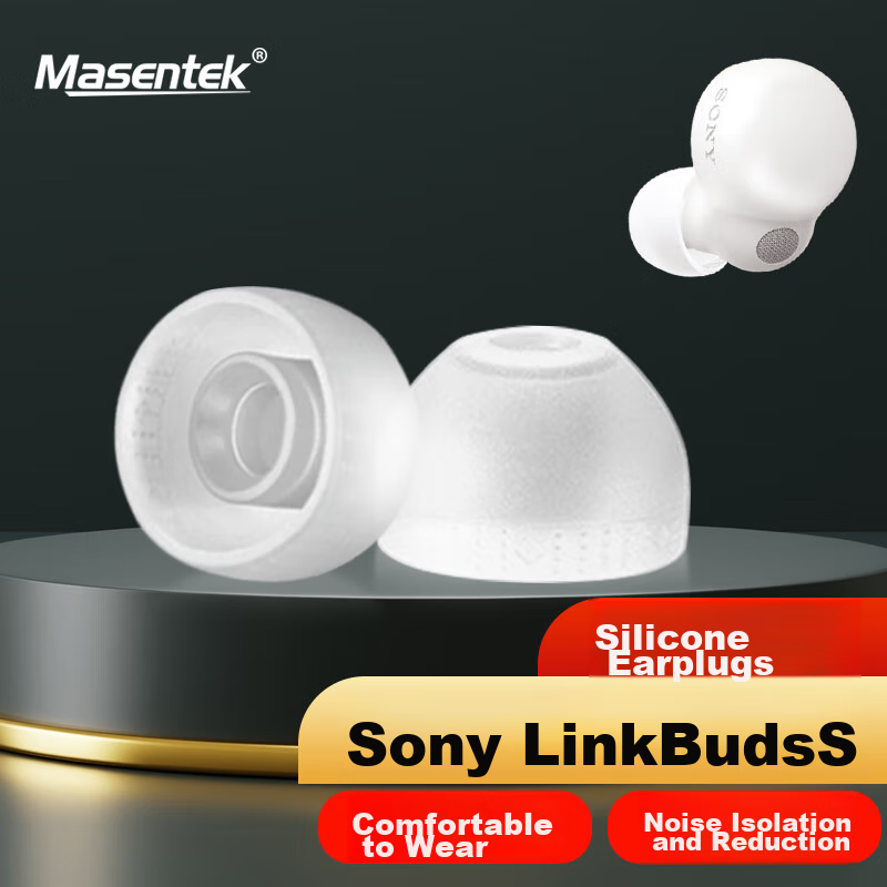 Masentek Liquid Silicone Ear Tips for Sony Earphones - 3 Sizes, Anti-Slip Comfort Fit