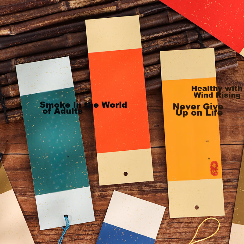 TaTanice Creative Vintage Chinese Style DIY Paper Bookmarks with Tassels - 10-Pack