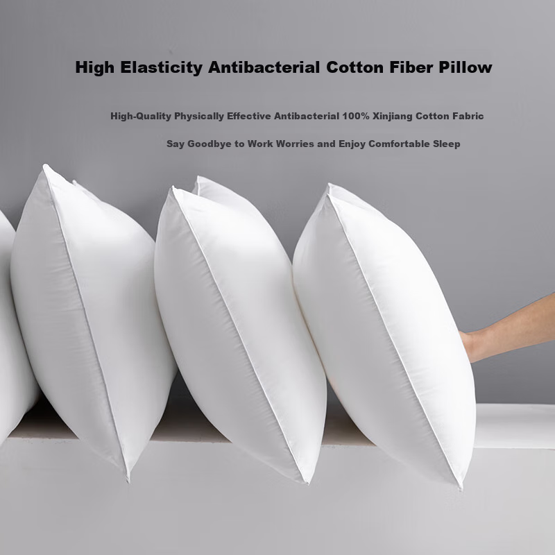 Hengyuanxiang Cotton Fiber Pillow - Antibacterial for Adults
