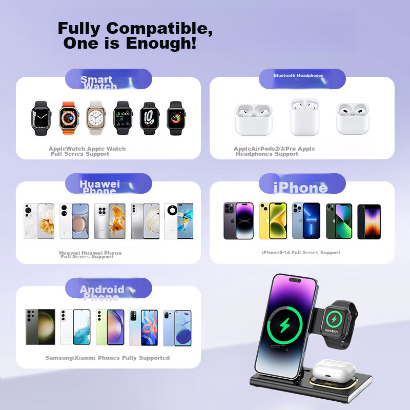 KOVOL Three-In-One Wireless Charger