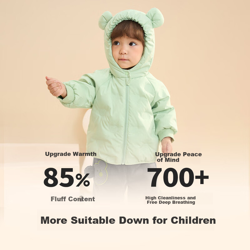 BALABALA Kids Down Jacket - White Koala