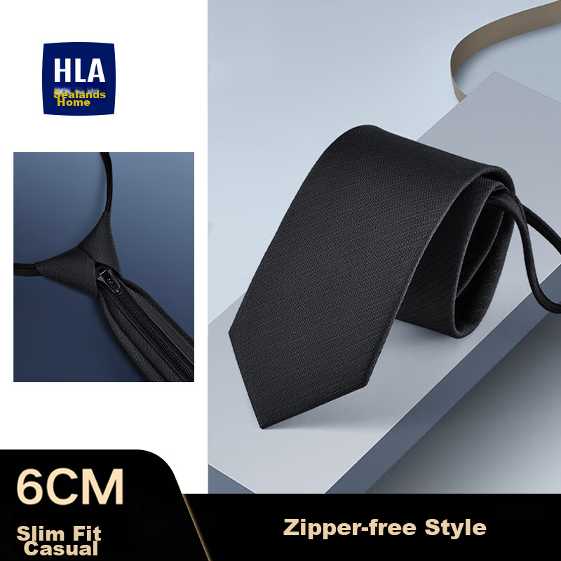 HLA Men's Slim-Fit Tie for Wedding and Business