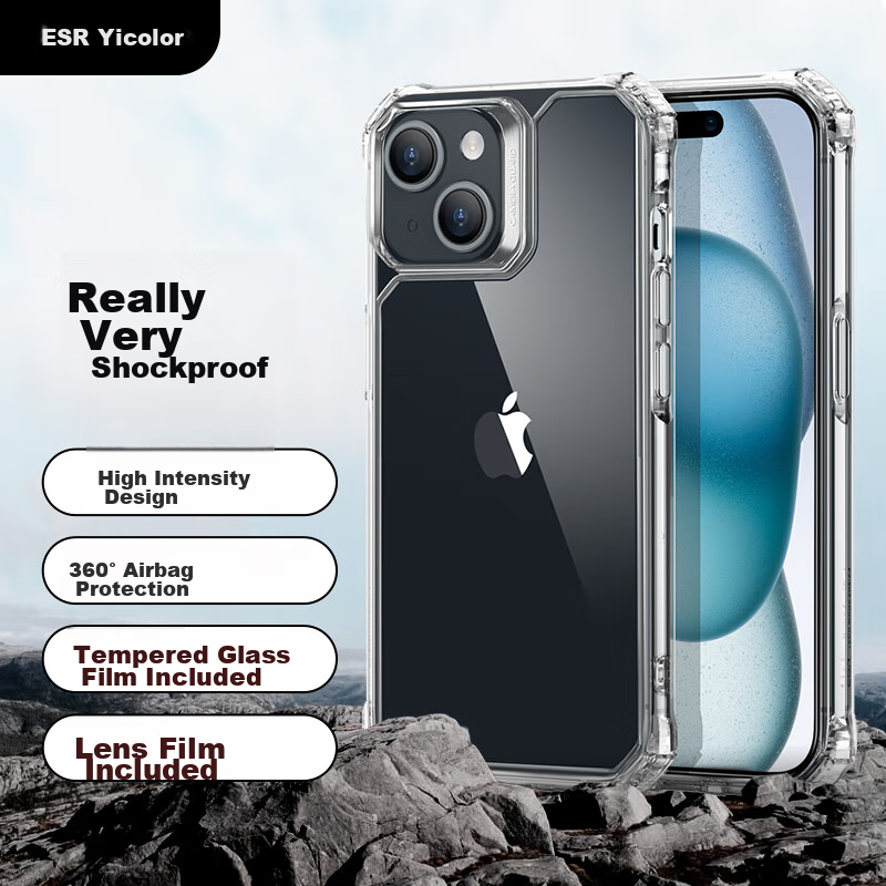 ESR iPhone 15 Shockproof Transparent Case