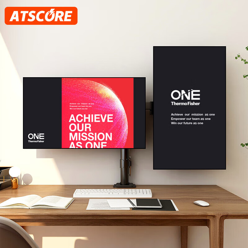 ATSCORE Dual Monitor Stand for 10-27 Inches Screens