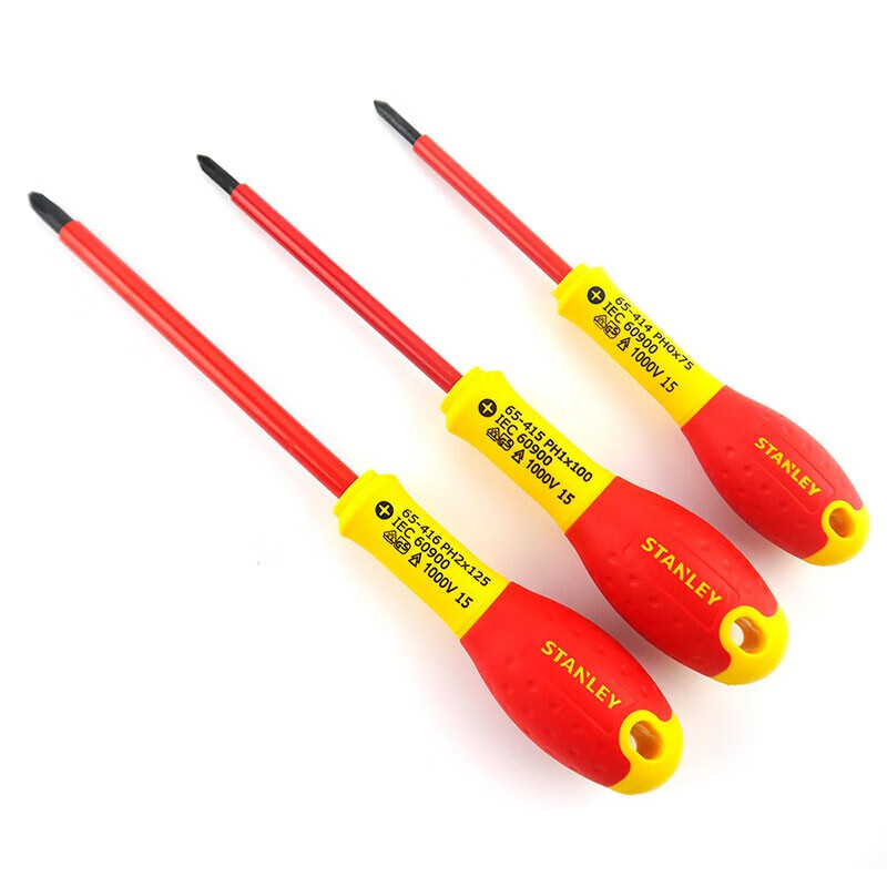 STANLEY Dual-Color Handle Cross Insulated Screwdriver