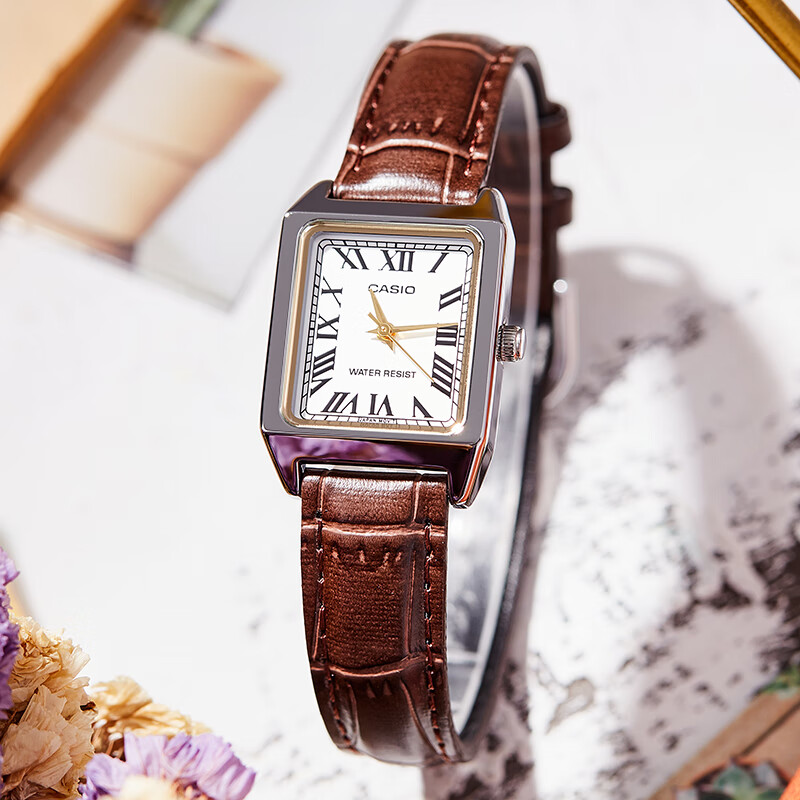 CASIO Women's Retro Square Quartz Watch LTP-V007L