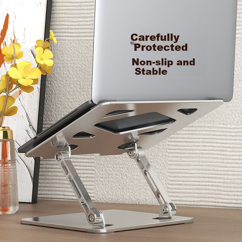 ATSCORE Foldable Laptop Stand with Cooling and Height Adjustment