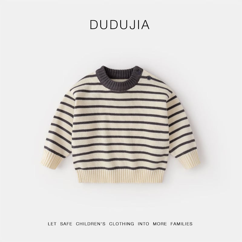 Dudu Baby Striped Sweater - Winter Warm Top