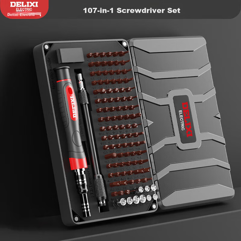 DELIXI 107-In 1 Screwdriver Set - Phillips & Torx
