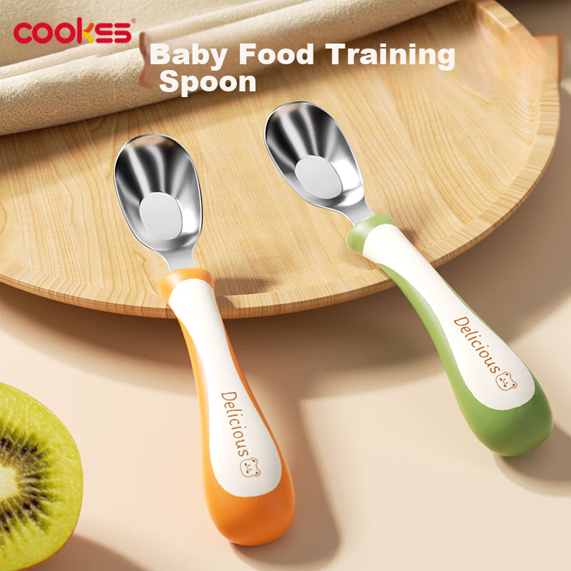COOKSS Baby Spoon 316 Stainless Steel Yuanbao Spoon