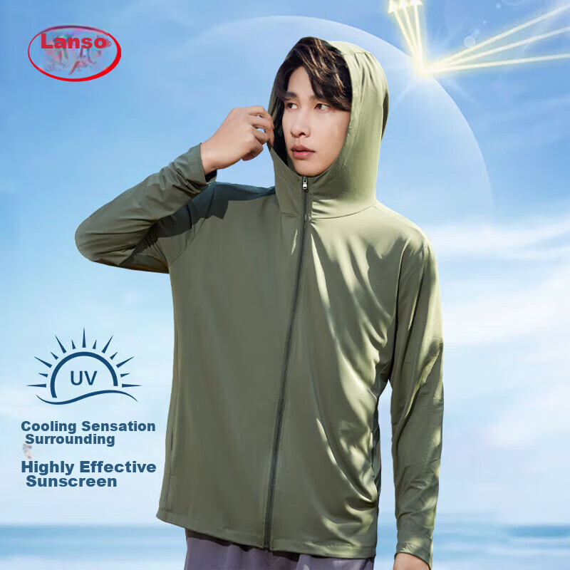 LangSha Men's UPF 50+ Ice Silk Sun Protection Jacket