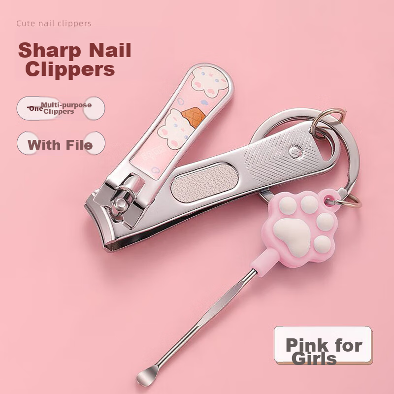 Cute Cat Paw Nail Clipper and Ear Pick Set T61P