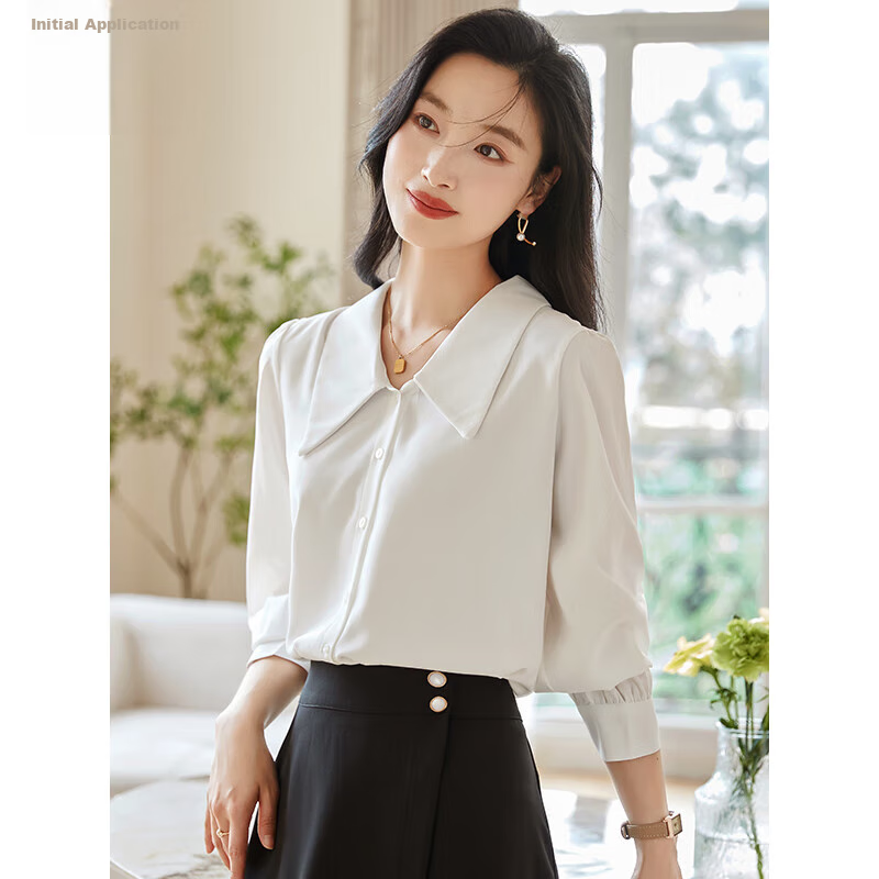 Chu Shen Women's French Style Long Sleeve Shirt