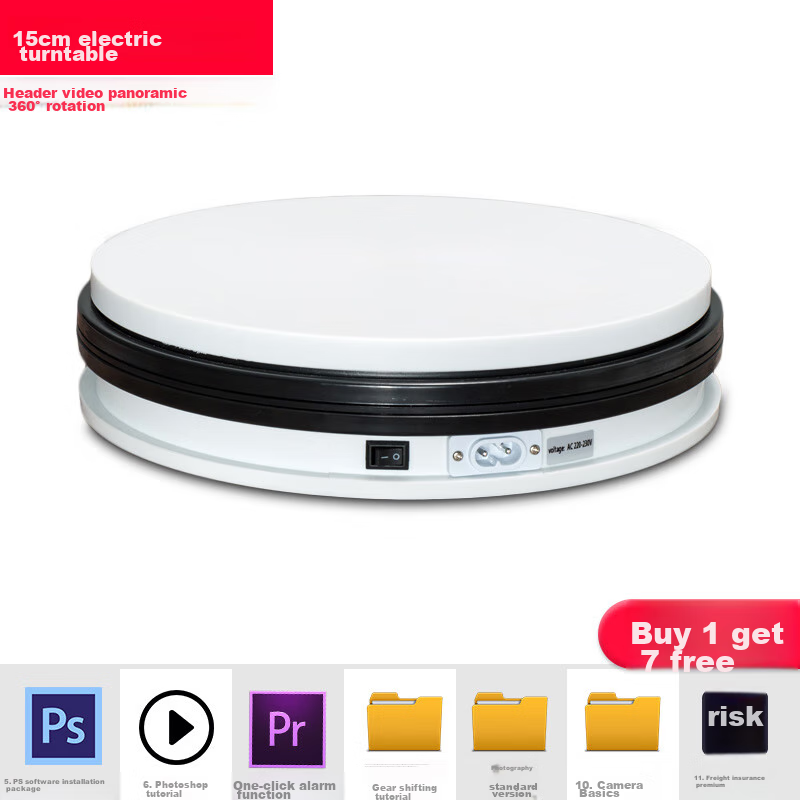 Beiyang 15cm Electric Turntable for Jewelry & Product Photography