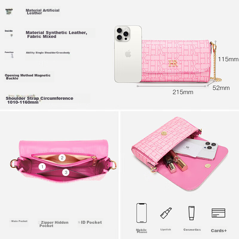 HR Handbag - Women's Crossbody Chain Bag