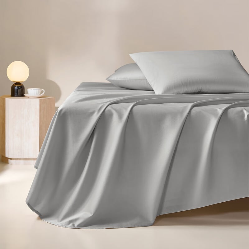 LUOLAI Pure Cotton Bed Sheet - Gray