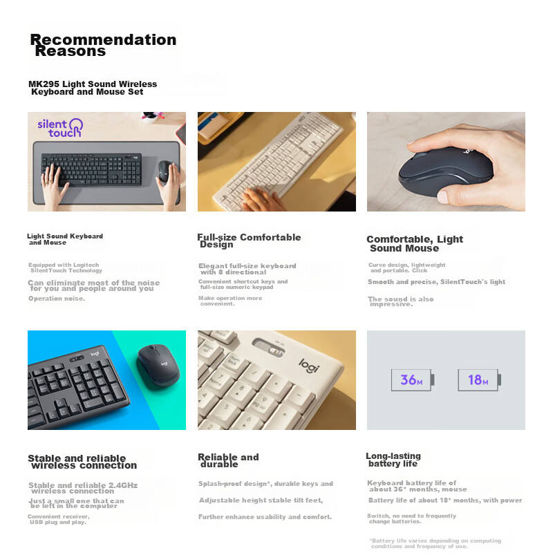 Logitech MK295 Wireless Keyboard and Mouse Combo
