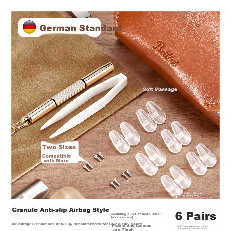 BELLINI Eyeglasses Nose Pads, Air Cushion Silicone