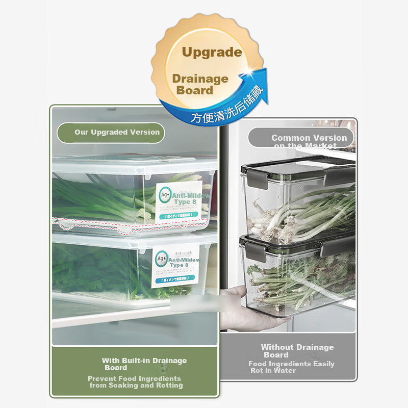 KATEI STORY Antibacterial Green Onion Storage Container