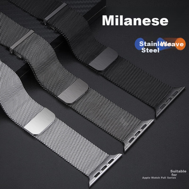 BHO Apple Watch Band Dual Magnetic Milanese Loop Compatible S11/Ultra/SE/3/2