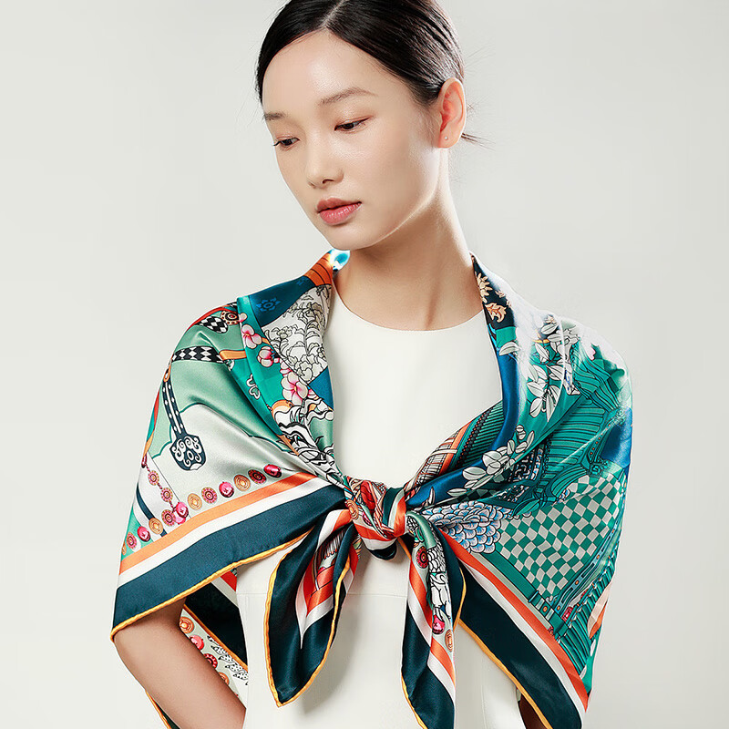 Sijie Handmade Rolled Edge Heavyweight Silk Scarf