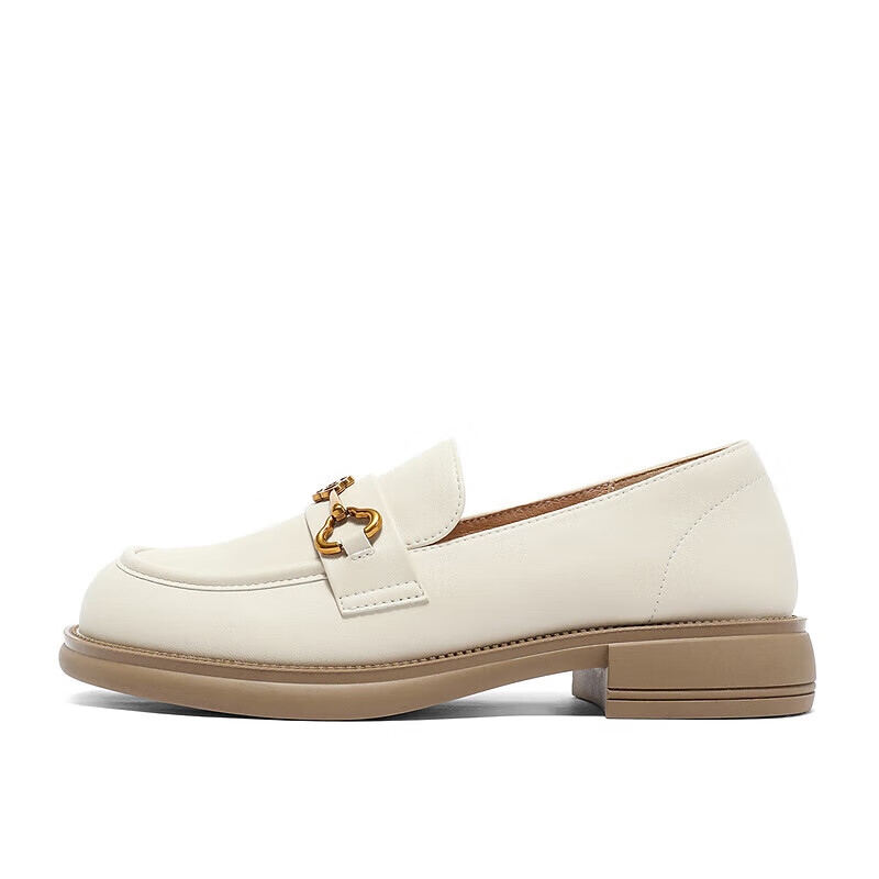 SENDA Women's Loafers Flat Beige Commuter Shoes