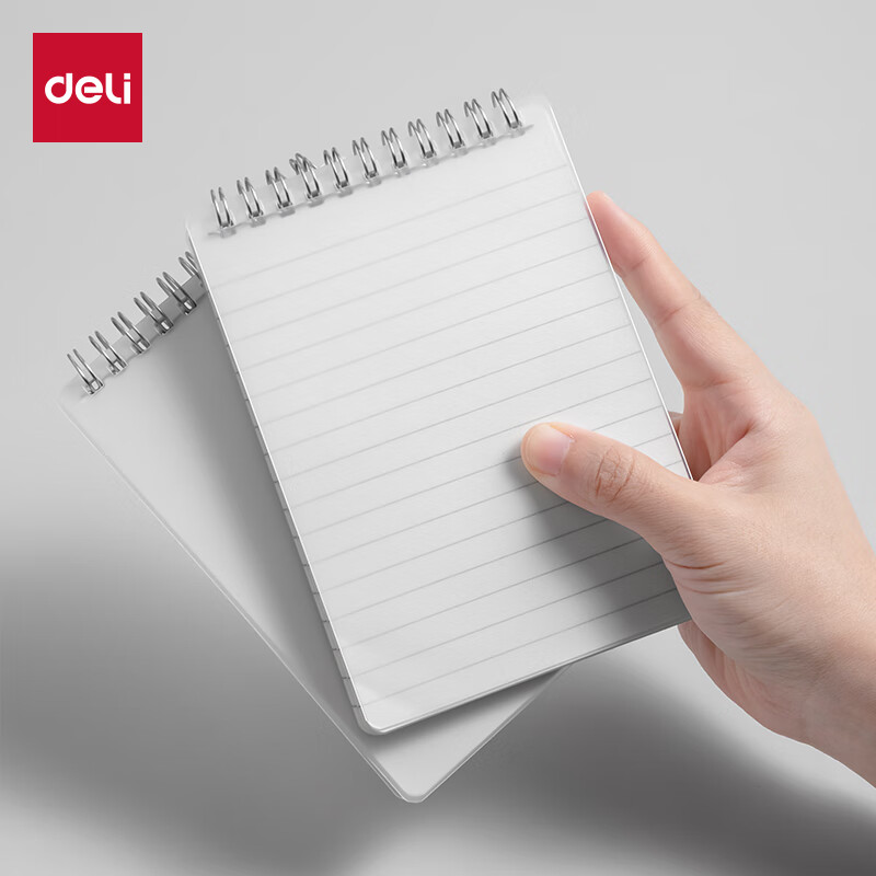 Deli A6 Spiral Notebook 80 Sheets Blank 4-Pack