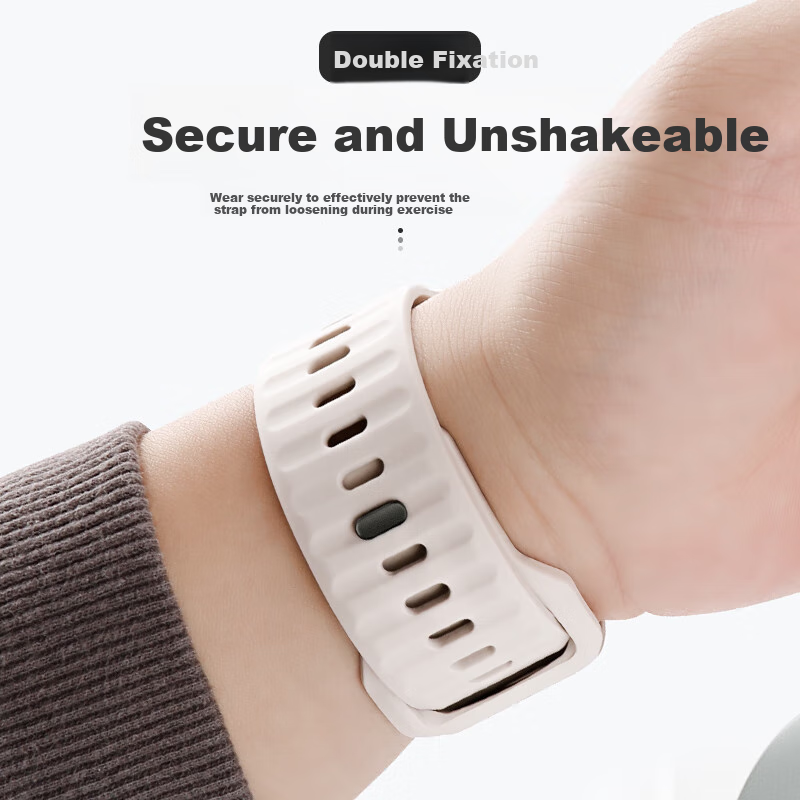BHO Compatible Apple Watch Band - Stepped Silicone Strap for Apple Watch S11, Ultra3, S10, 9, 8, 7, 6, SE3, 2, 1