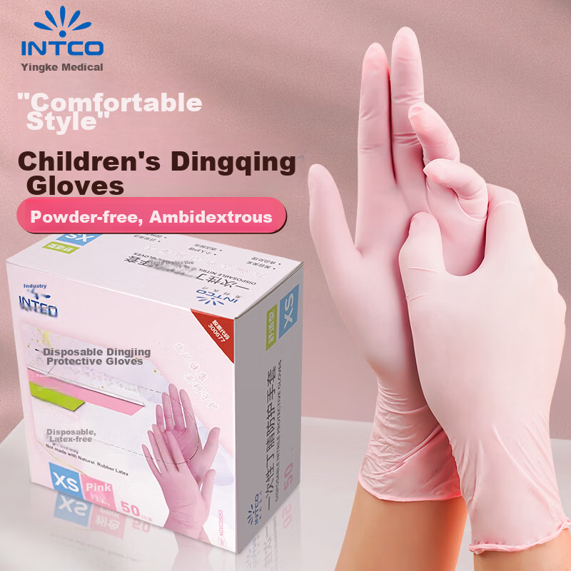 INTCO Kids Nitrile Gloves - 50 Pcs Food Grade