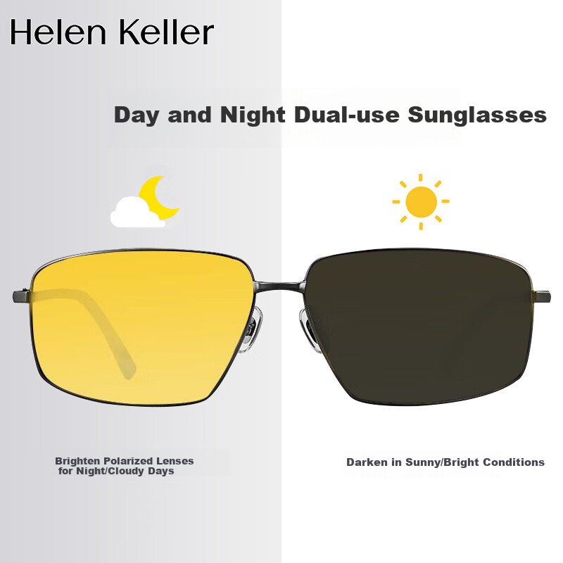 HELEN KELLER Day & Night Photochromic Sunglasses for Men & Women