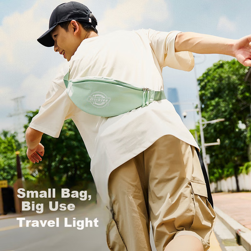 Dickies Crossbody Bag for Men - Gray and White