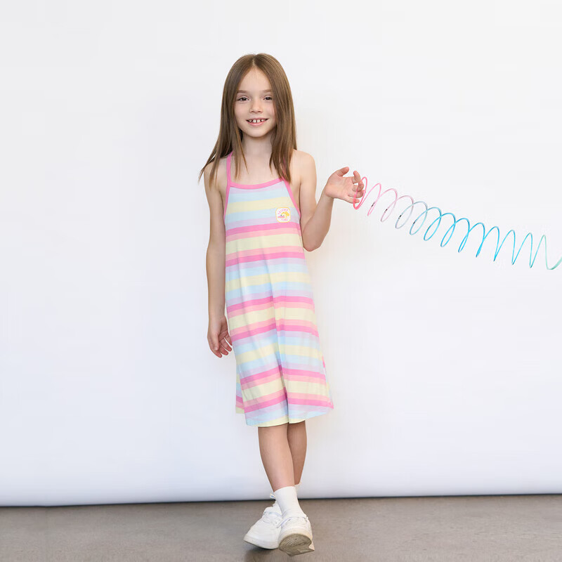 AIMER KIDS Girls' Modal Nightgown - Rainbow
