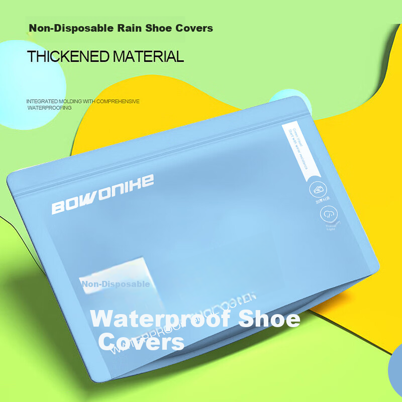 BWNK Waterproof Shoe Covers - Thick Rain Boots for Sizes 43-45